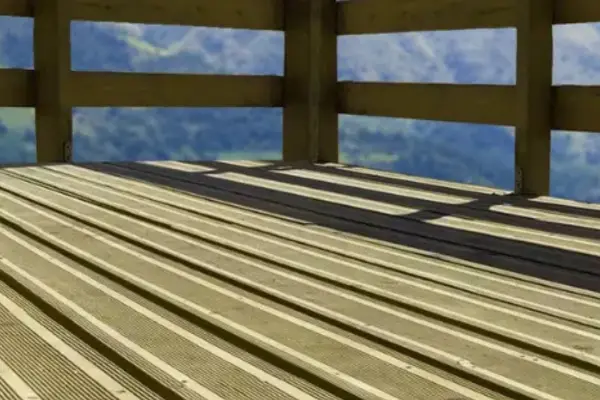 terrasse en bois fabriquée à la scierie Danel à Dennebrœucq (62)